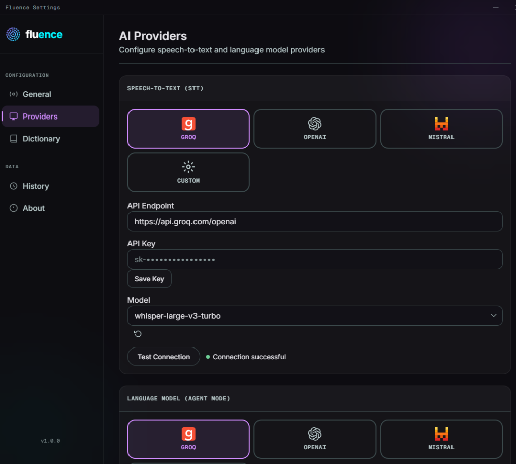 AI Providers Settings